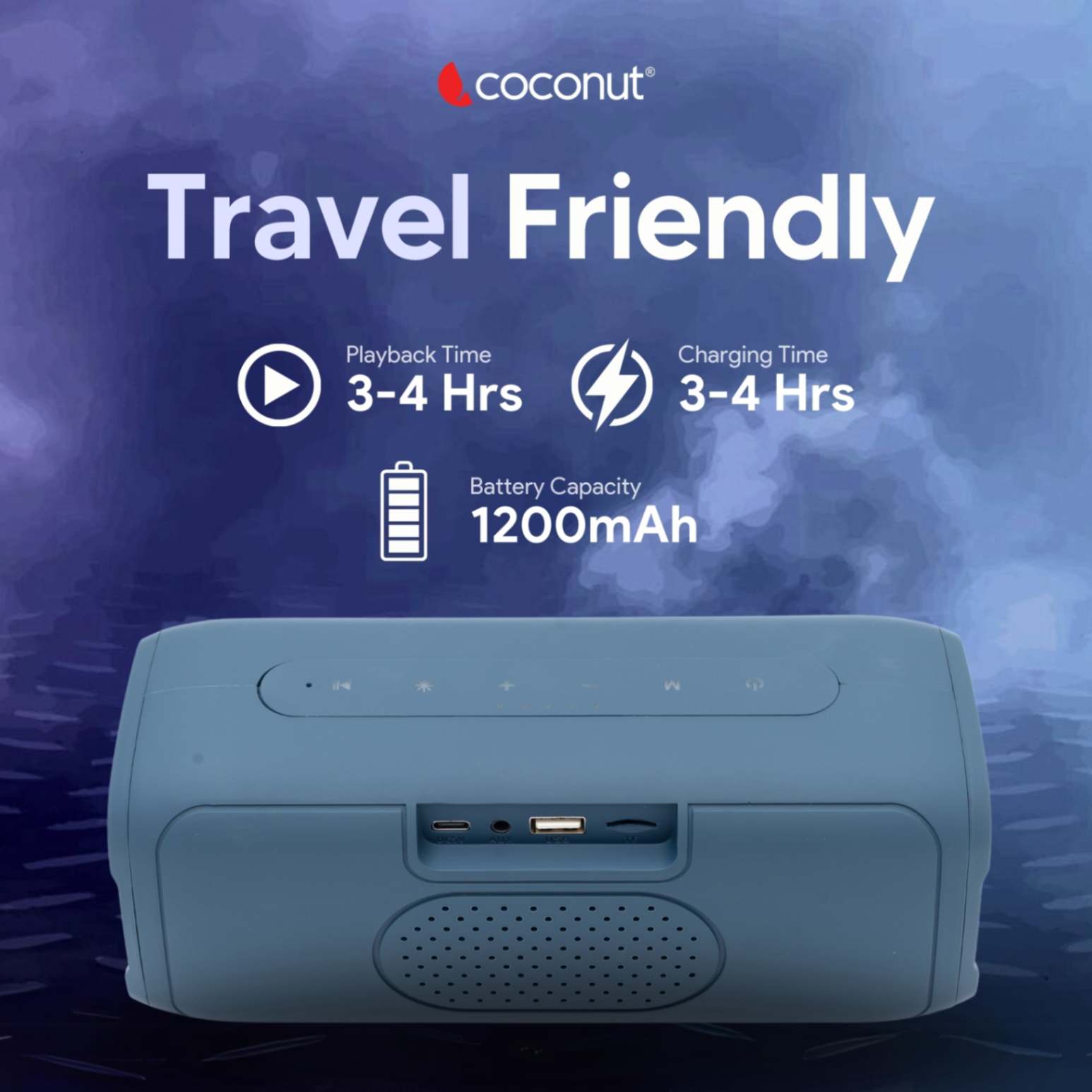 Compact Soul 8W Bluetooth speaker with RGB lights and Bluetooth 5.1